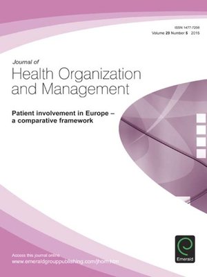 cover image of Journal of Health Organization and Management, Volume 29, Number 5